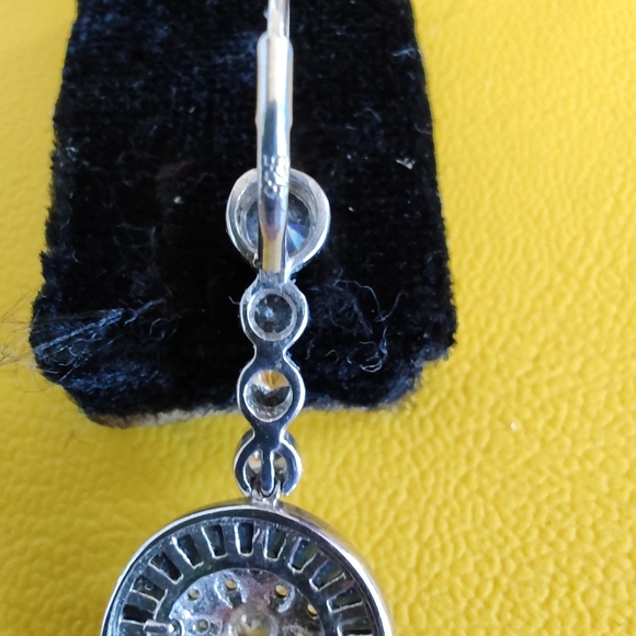 SAPPHIRE STERLING EARRINGS - Picture 4 of 4